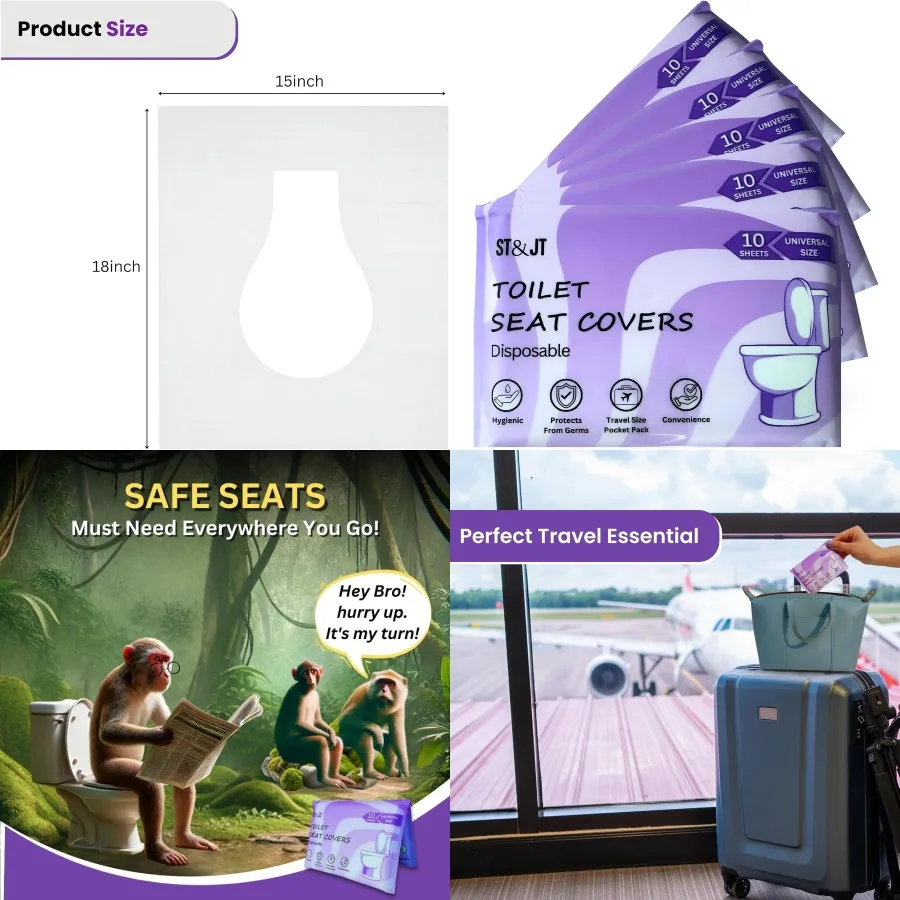 

Одноразовые чехлы на сиденья для унитаза, биоразлагаемые, очень большие, экологически чистые, для путешествий, смывная, гигиеническая защита для взрослых и