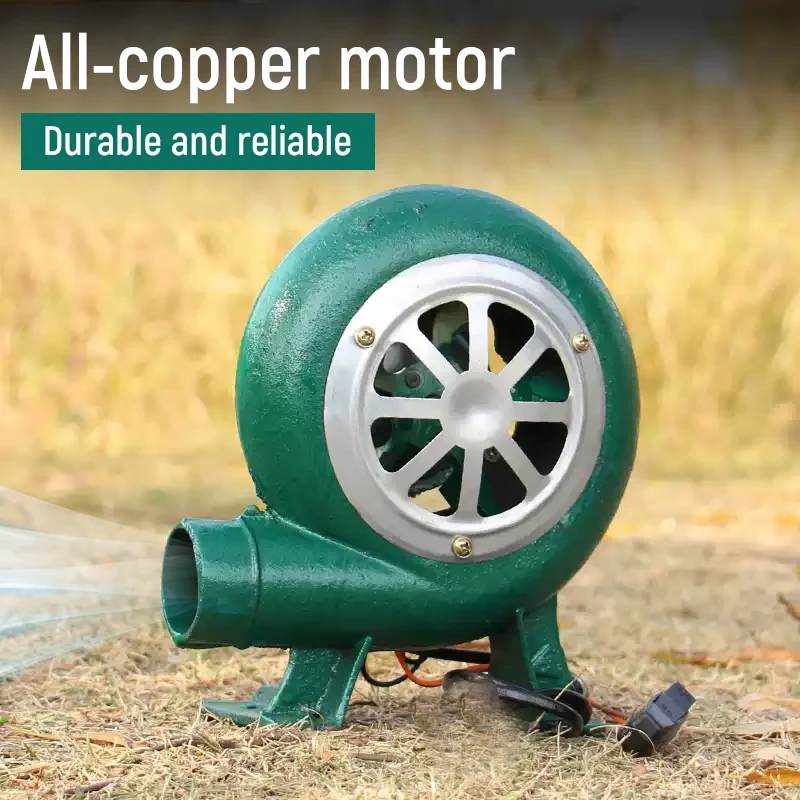 

220V AC BBQ Blower Fan Low Pressure Electric Blower Fan Iron Shell for Mini Blacksmith Forges BBQ Air Circulation