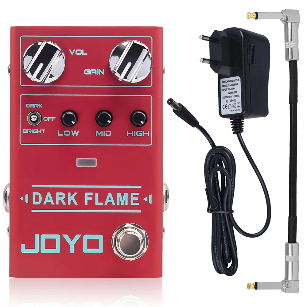 

JOYO Guitar Effect Pedal R-17 Dark Flame High Gain Distortion Effect 3 Band EQ Metal Sound Distortion Pedal Guitar Accessories