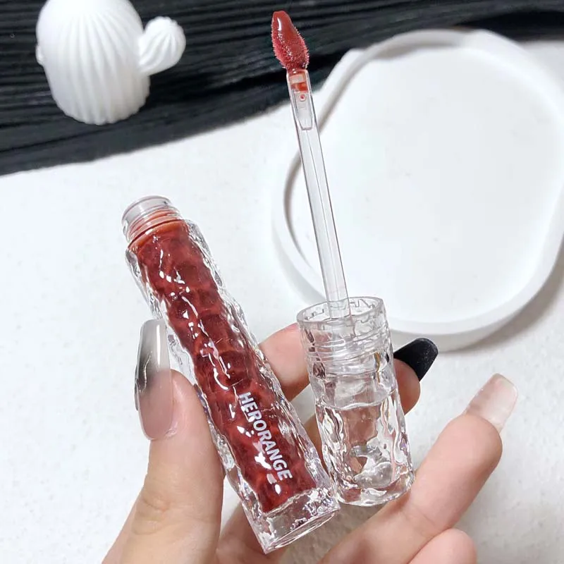 HERORANGE Glacier Rock Mirror Water Glazed Lip Glaze spendet Feuchtigkeit und bildet einen Film, der nicht leicht verblasst. – Detail 16