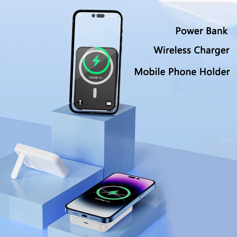 15W Magnetic Wireless Charger Power Bank 10000mAh Powerbank for iPhone 16 15 Xiaomi Huawei Portable Charger Magsafe Battery Pack