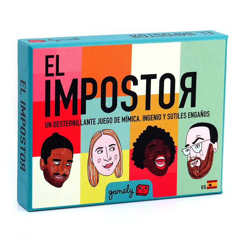 El Impostor Divertido Juego de mímica e identidades secretas en Formato de Bolsillo mentiras, conjeturas y Gestos discretos para Juego de cartas en español