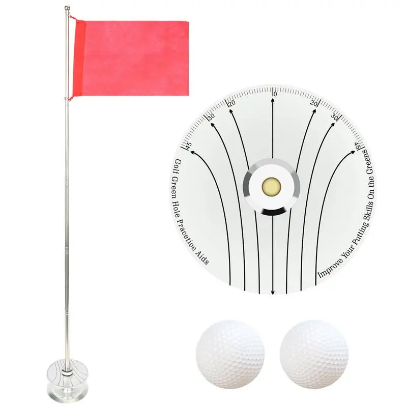 

Putting Green Cups And Flags Golf Hole Pole Cup Flag Stick Golf Flagstick Retractable Putting Green Flag For Yard Golf Pin Flag