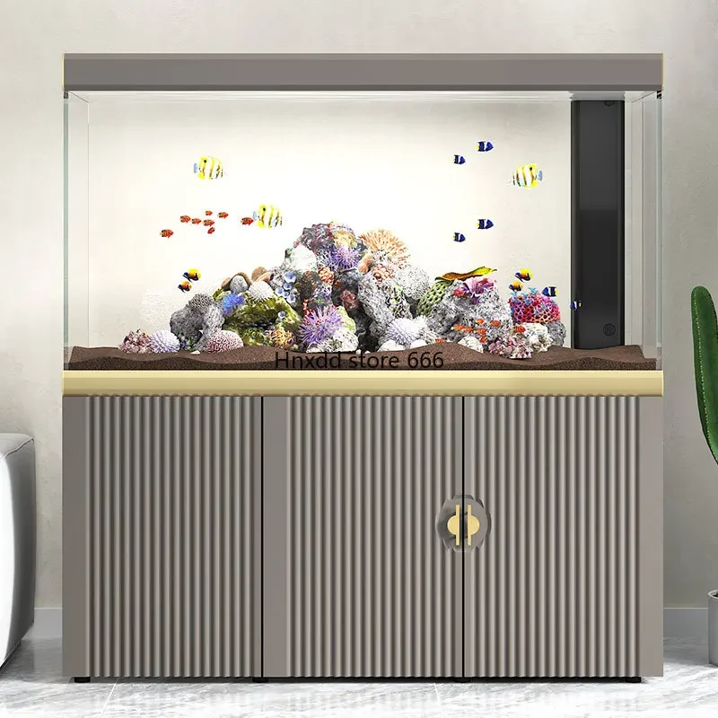 Ecological fish tank ultra-white glass living room household