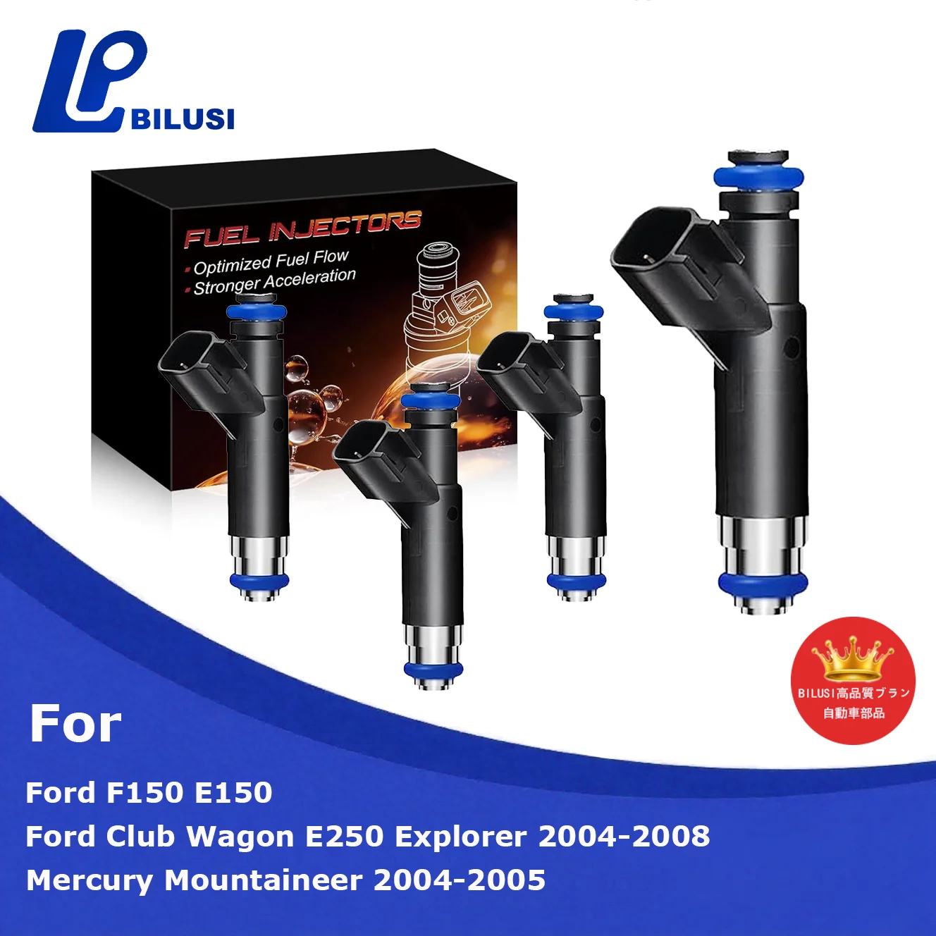 

Bilusi 4L3E-B4C FJ867 4.6L For Ford Fuel Injectors F150 E150 Club Wagon E250 Explorer Mercury Mountaineer 2004-2008 04861238AB