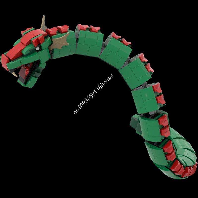 

525pcs MOC Jörmungandr The Midgard Serpent Building Blocks Christmas Gift creative Toy to Develop Patience and Concentration
