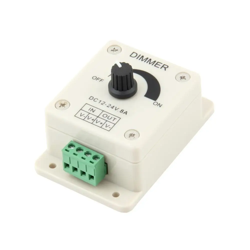 DC 12V 8A LED Light Protect Strip Dimmer Adjustable Brightness Controller For LED Strip Light Lamp Accessories