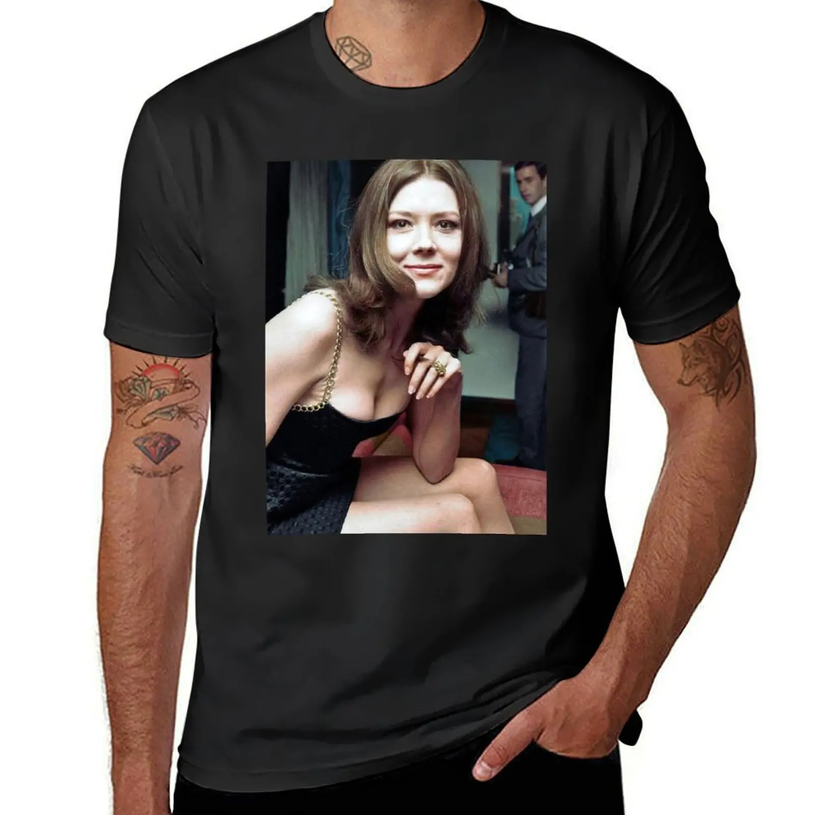 Diana Rigg aesthetic T-Shirt tees shirts graphic tees sweat designer t shirt men