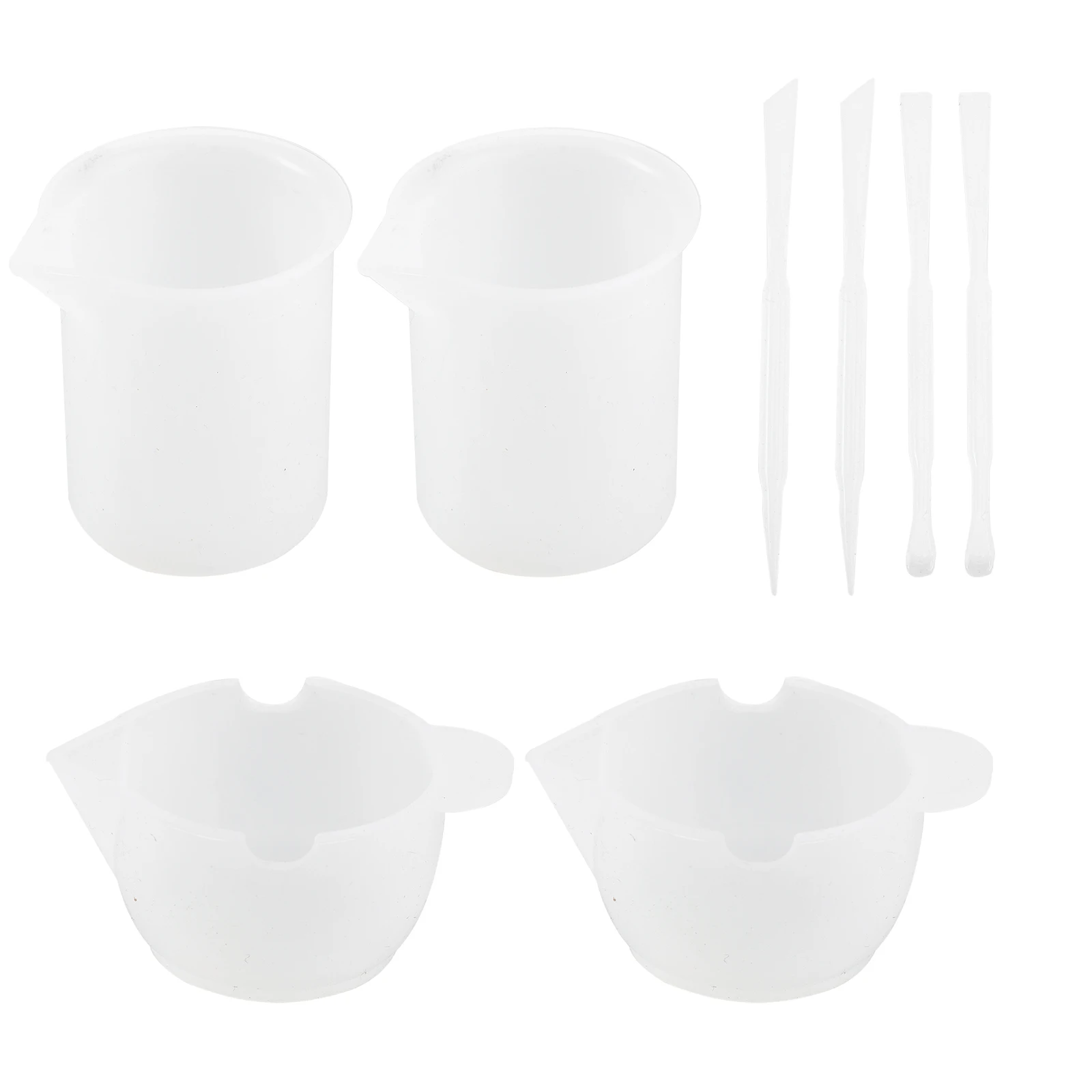 

8 pcs Silicone Dispensing Cup Reusable Epoxy Resin Stirring Rod Pigment Mixing Toning Jewelry Accessories Craft Tool