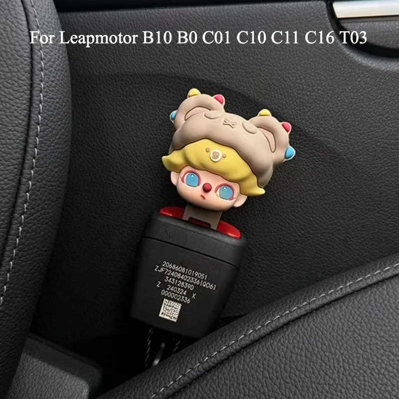 For Leapmotor B10 B0 C01 C10 C11 C16 T03 Car Personalized Seat Belt Buckle Car Seat Belt Extender Interior Modify Accessories