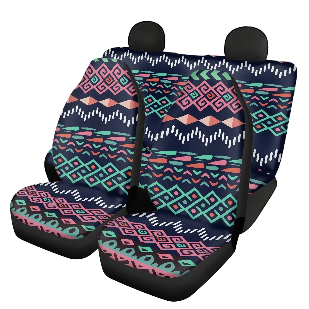 INSTANTARTS Hot Sales Ethnic Tribal Print Universal Anti-Slip Vehicle Seat Cushion Easy to Install Front/Rear Car Seat Protector