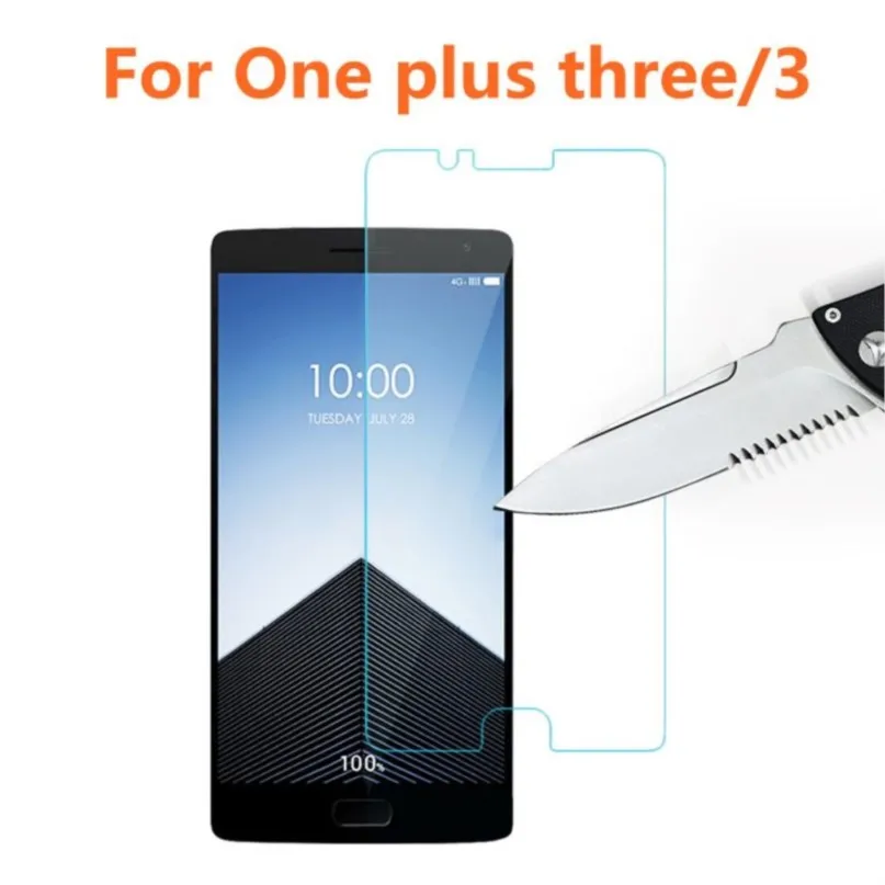 for one plus three tempered glass original 9h protective film explosion-proof screen protector for one plus three/oneplus 3