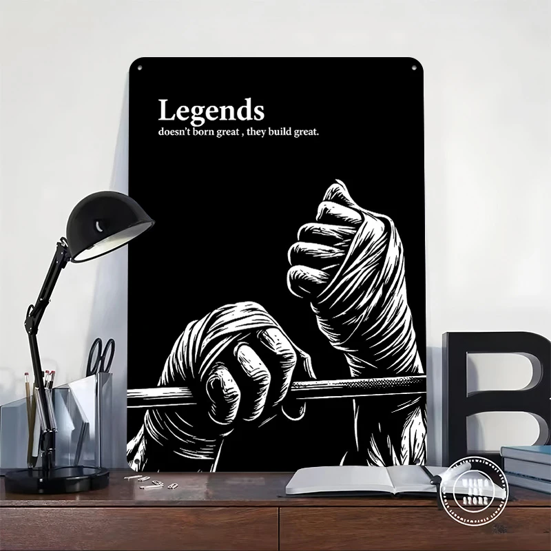 Legends Are Built Tin Poster Customized Wall Art Retro Vintage Metal Signs for Fans Room Office Decor Bedroom Decorations Home