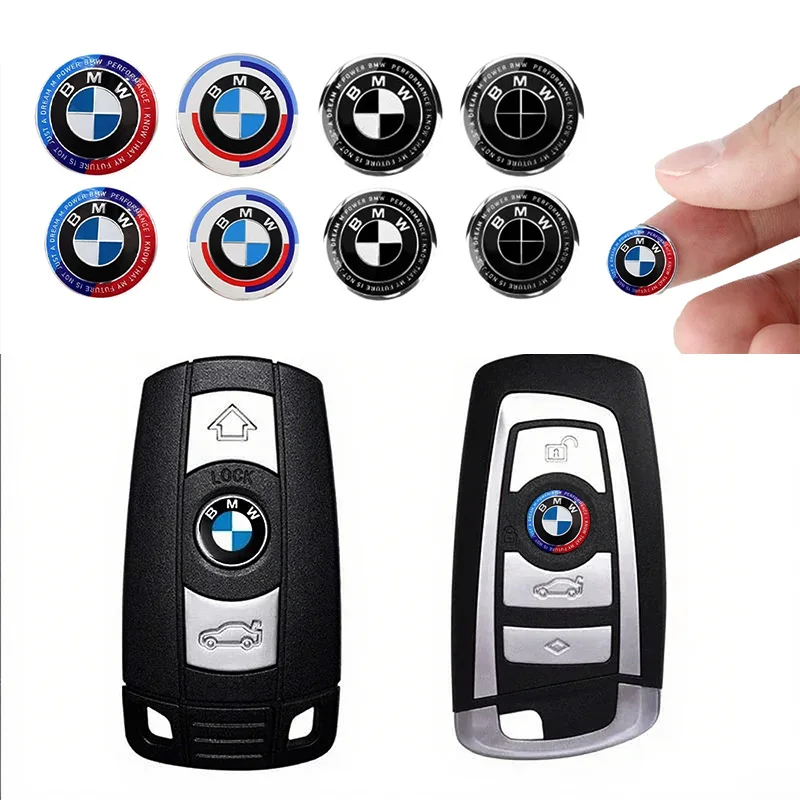 11/14mm Car Stickers BMW Dedicated Key Shell Emblem Paster For BMW 320Li 325Li 330Li 325i E60 E64 E70 E83 E85 E87 E90 E92 E71
