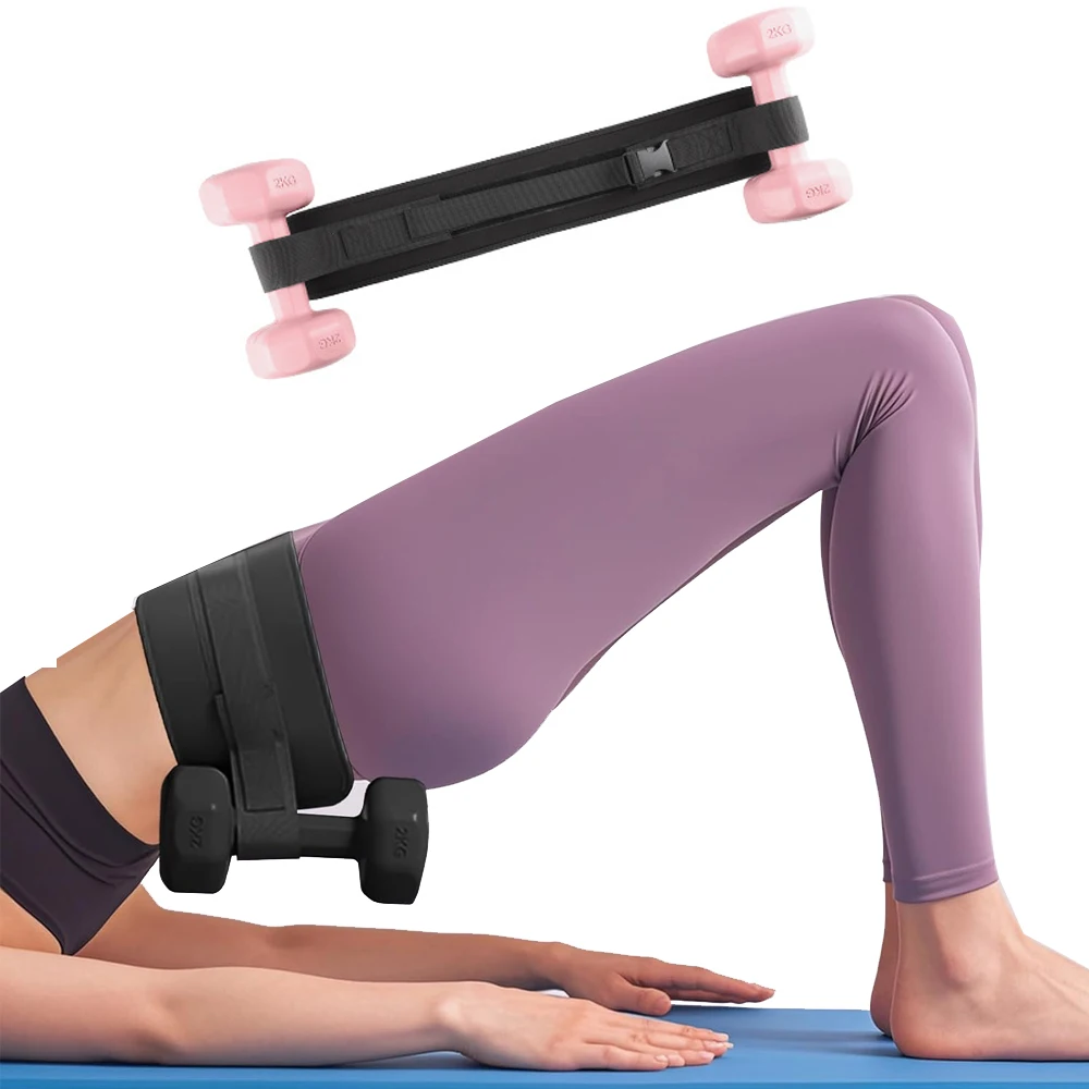 

1PC Exercise Hip Thrust Belt,Dumbbell Hip Thrust Belt,Thicken & Widen,for Dumbbells, Kettlebells or Plates, Slip Padding, Gym