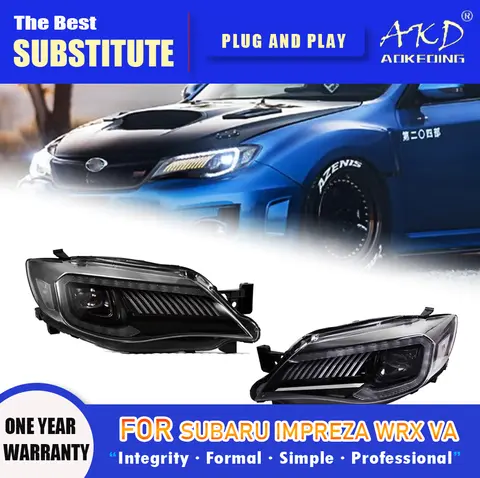 스바루 WRX용 AKD 헤드 램프, 2008 2014 LED 헤드라이트, 임프레자 DRL 방향 지시등, 하이 빔 엔젤 아이 프로젝터 렌즈 스바루 WRX용 AKD 헤드 램프, 2008 2014 LED 헤드라이트, 임프레자 DRL 방향 지시등, 하이 빔 엔젤 아이 프로젝터 렌즈