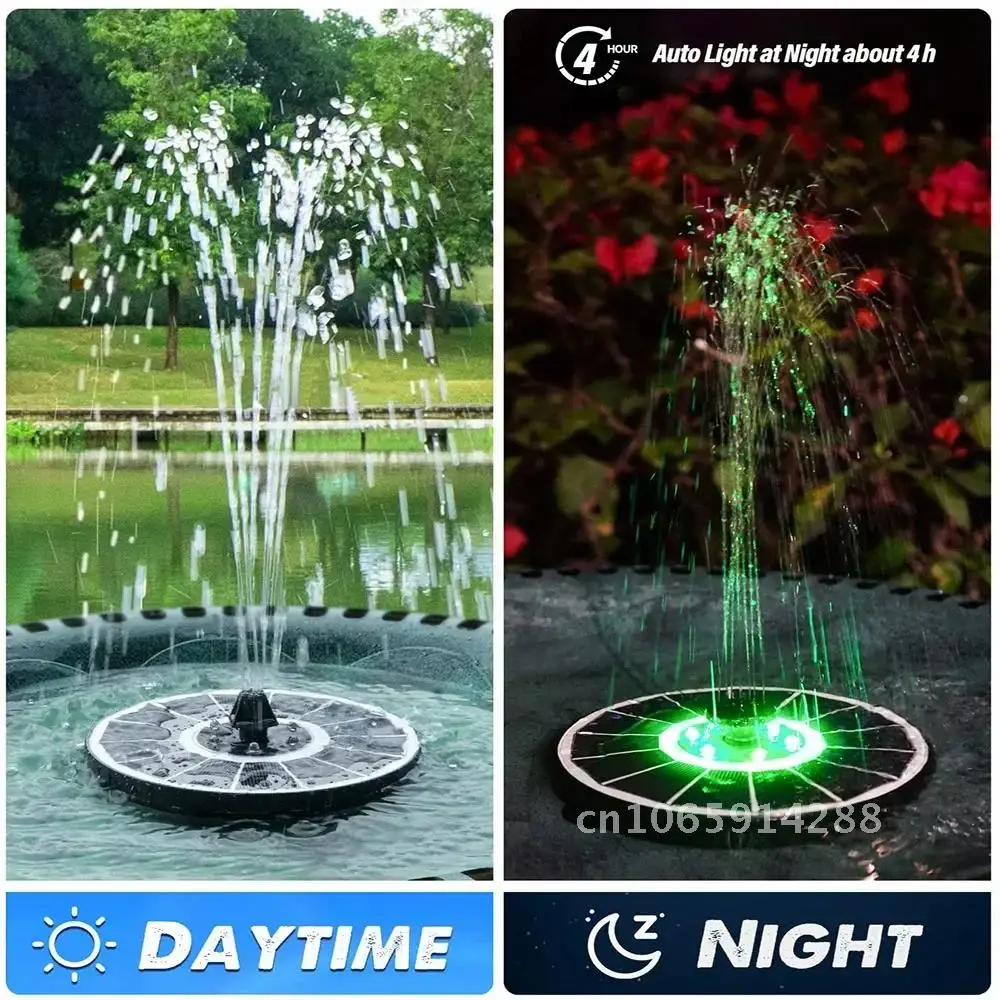 

Solar Fountain Pump Bath Bird for with Lights,3.5W Solar with Nozzles 2200 Water for Battery,6 mAh Garden,Outdoor Fountain