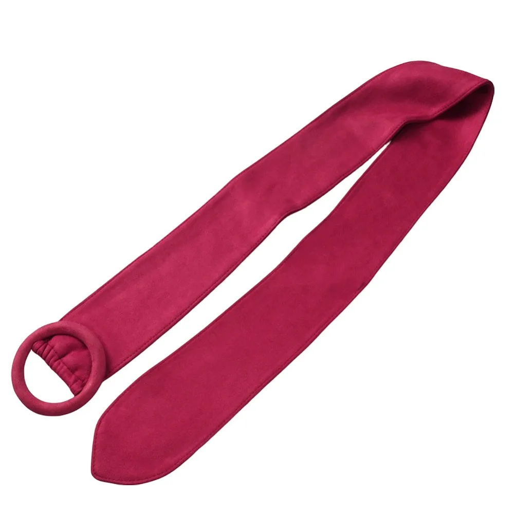 Cinturón de gamuza con cierre para camisa, vestido, abrigo, color fucsia, 1080x75x4mm