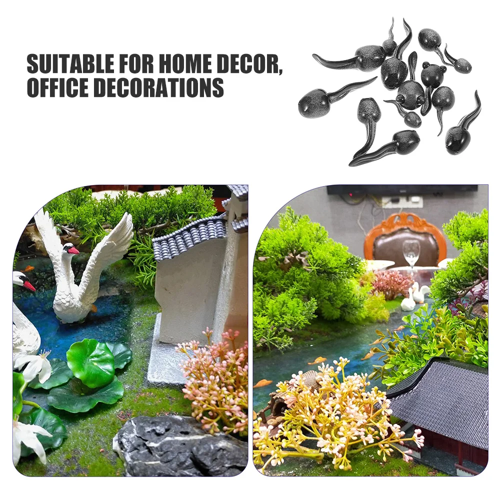 26 قطعة المشهد الصغير الشرغوف ديكور صغير الراتنج الشرغوف تمثال ل الطحلب البستنة حوض السمك بونساي تررم الديكور صغير #5