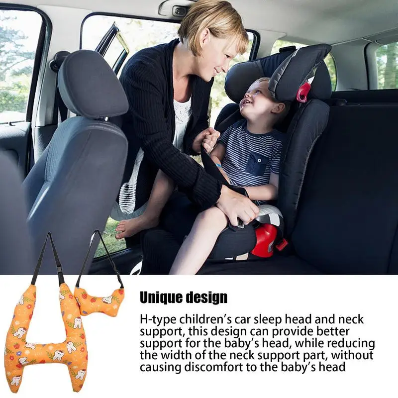 Car Headrest Pillow H-Shape Car Sleeping Head Support H-shaped Children's Car Sleeping Head Support Infant And Toddler Pillow