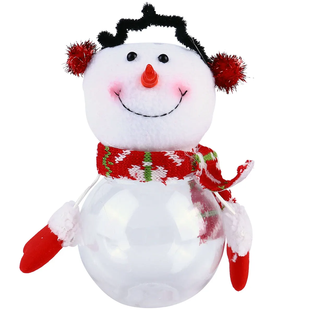

Snowman Candy Christmas Decorations Plastic Container for Kids Party Candy Can Gifts Storage Can Holiday Supplies