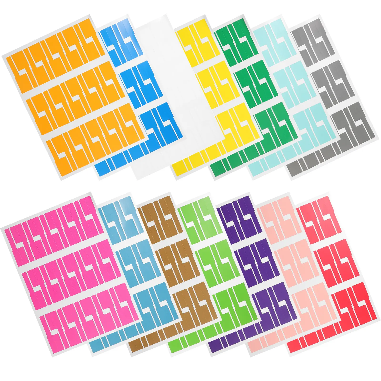 

14 Sheets Reliable Waterproof Cable Labels Stickers for Electronics Networking Audio Video Devices Cable Management Solutions