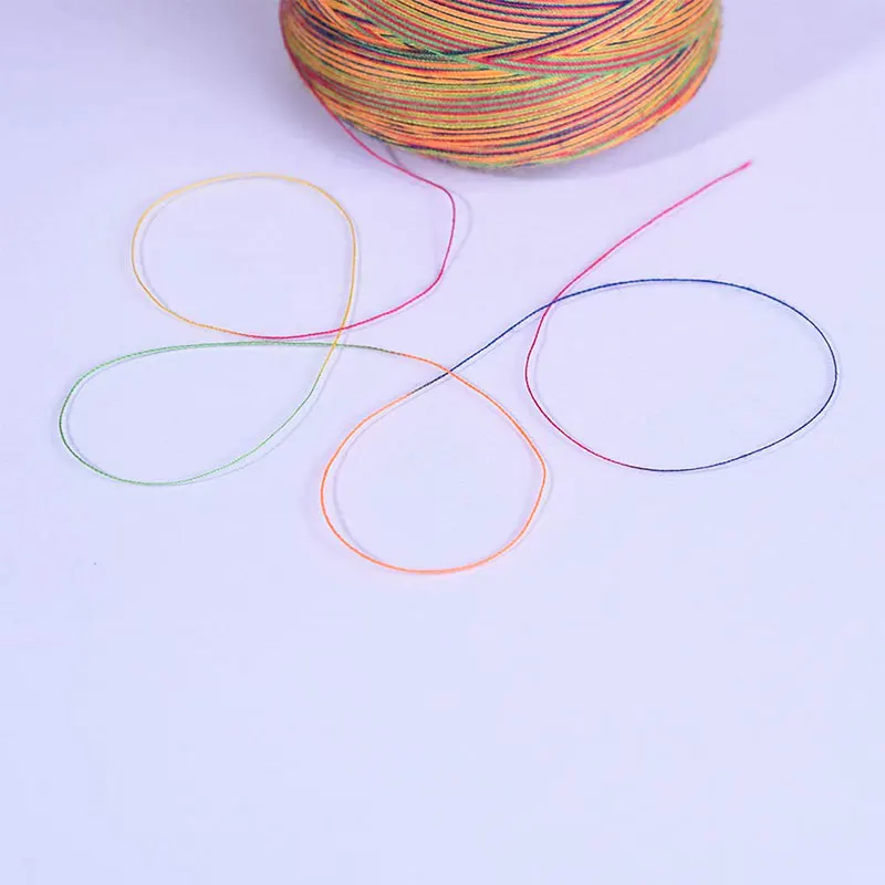 1Pcs 3000 Yards Colorful Rainbow Line 20S/3 High Speed Polyester Sewing Thread Type Manual Thread Clothing Accessories