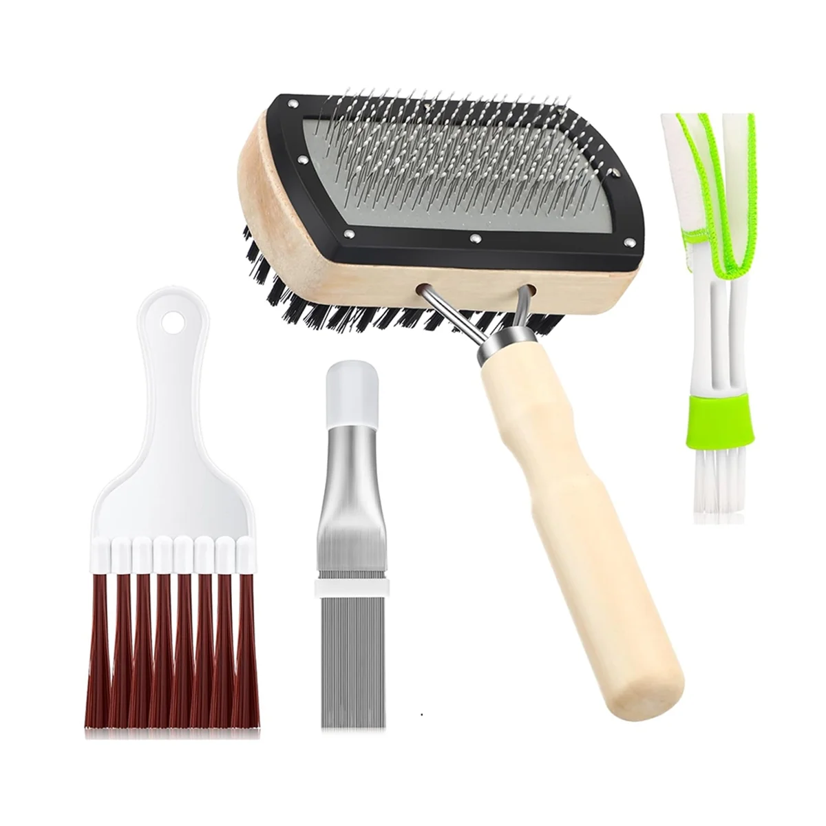 4 Pieces Air Conditioner Condenser Fin Cleaning Brush, AC Coil Cleaner Stainless Steel Fin Comb