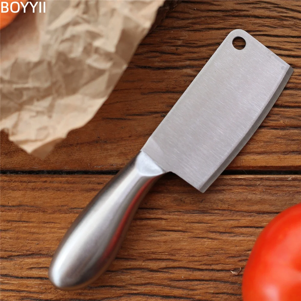 Cheese Kitchen Knives Steel Handle Stainless Steel Utility Knife Slicing Fish Vegetables Butcher Knife Chef Cleaver Meat Knife
