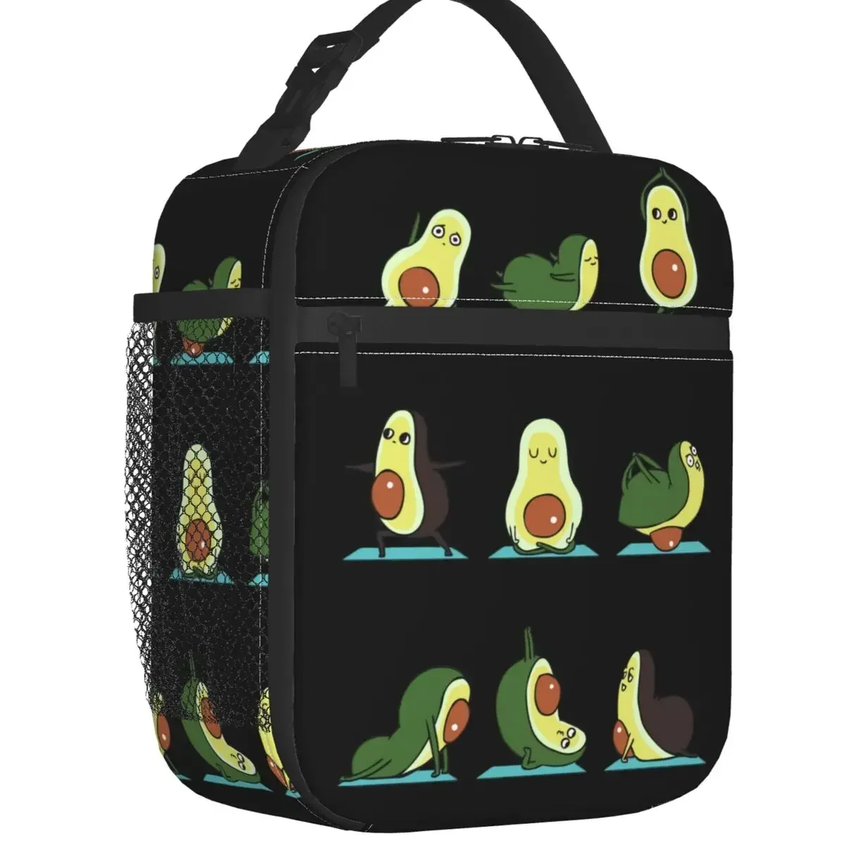 

Cute Avocado Yoga Thermal Insulated Lunch Bag Women Resuable Lunch Container for Kids School Children Multifunction Food Box