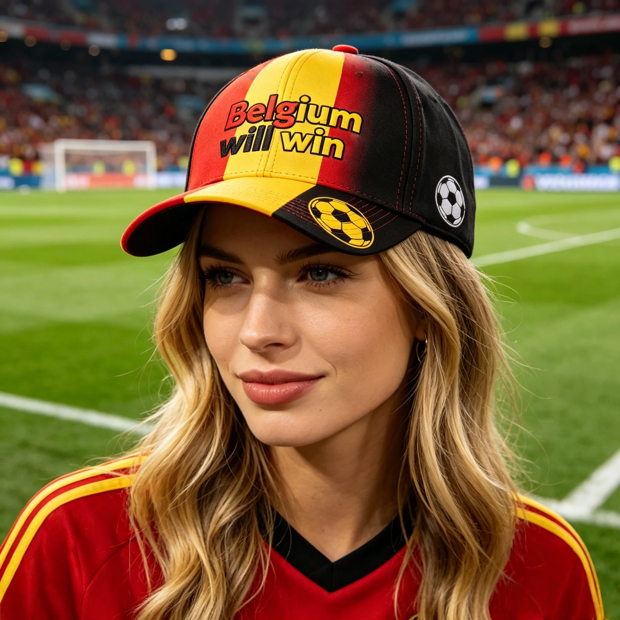 Belgium National Flag Themed Baseball Cap, Unisex Casual Breathable Sun Hat with "Belgium for The Win" Print for Daily