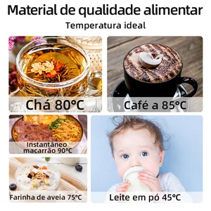 Elektrische Edelstahlheiztasse, intelligentes Bitting, Temperaturregelung, Touch LCD -Display, Reisebecher, Heizung, 12 V, 24 V 10 Hauptverkaufsreifen Cafe Racer - №10