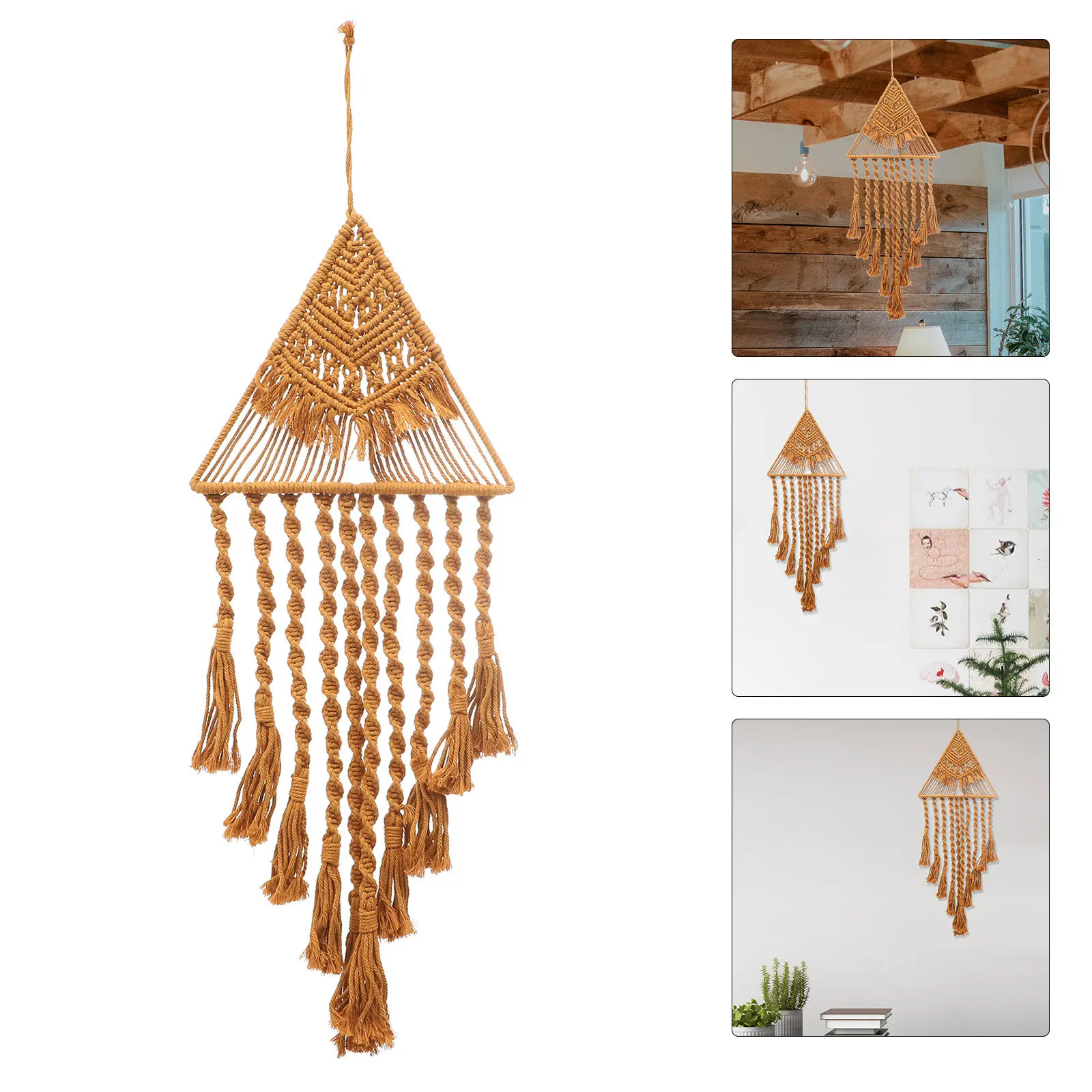 

Boho Style Hanger Textile Wall Hangings Home Macrame Tapestry Bohemian Decor Manual Tassel Woven Decoration