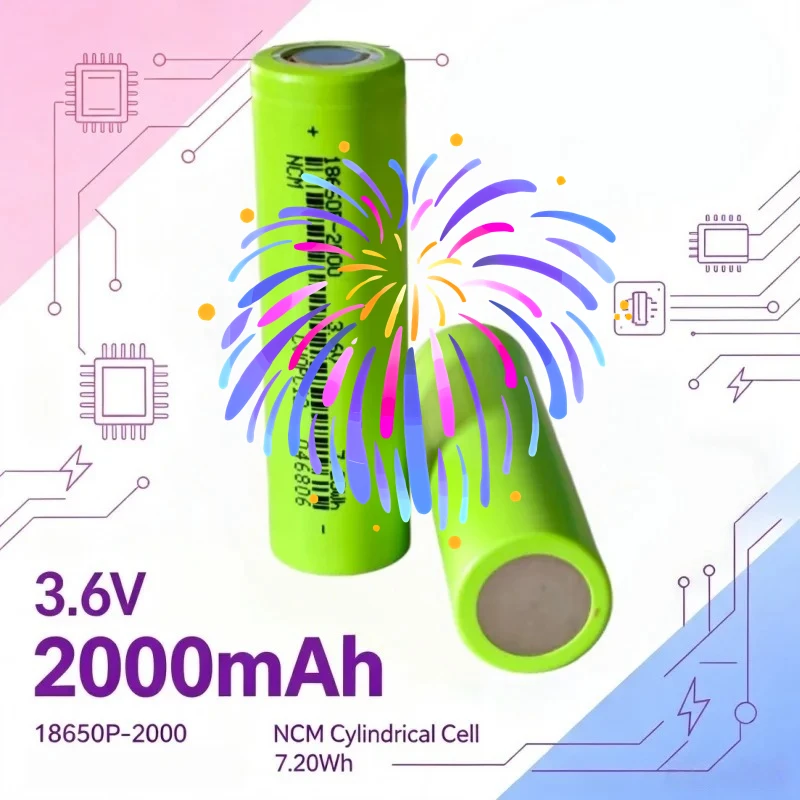 High‑Capacity 18650 3.6V 2000mAh Lithium Battery Fits Flashlights Power Banks Power Tools Small‑Size Devices