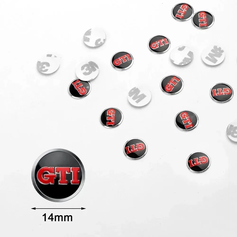14mm Car Remote Key Sticker Aluminum Emblem Decoration Decal For Volkswagen VW GTI R Golf Polo Tiguan Passat Jetta Lavida Touran