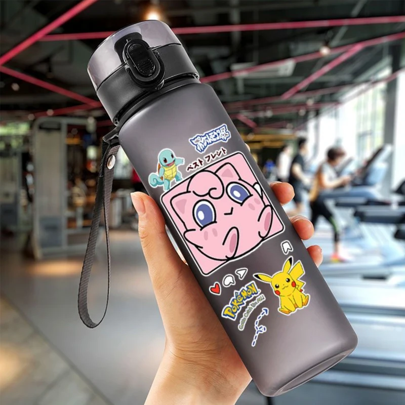 Pokemon 560ML Water Cup Anime Portable Children's Cute Plastic Cartoon Outdoor Sports Large Capacity Water Bottle Gifts