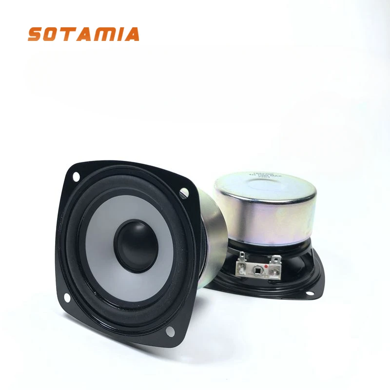 SOTAMIA 2Pcs 3 Inch Portable Speaker 8 Ohm 10W Full Range Sound Speaker Aluminum Basin Home Audio Theater Amplifier Loudspeaker