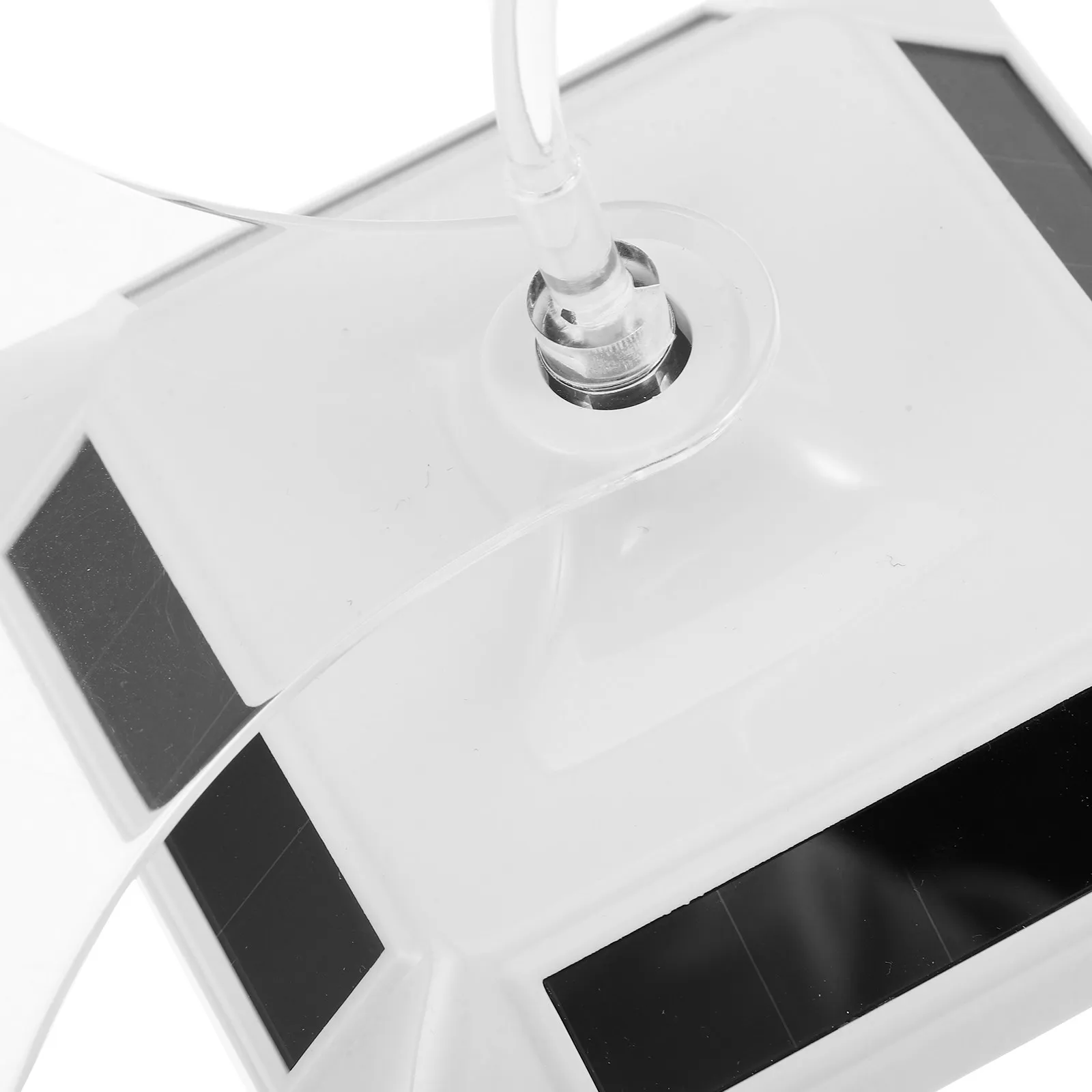 Solar Powered 360 Degree Rotating Display Stand White Motorized Turntable for Jewelry Glasses Watches Showcase Organizer