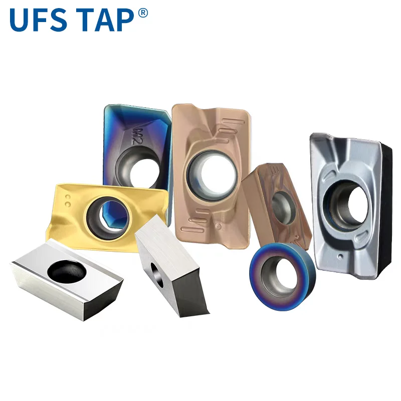 UFS TAP CNC fraises R0.8/AMPT1135 inserts en alliage dur en acier inoxydable 1204 fraises R4/5/6