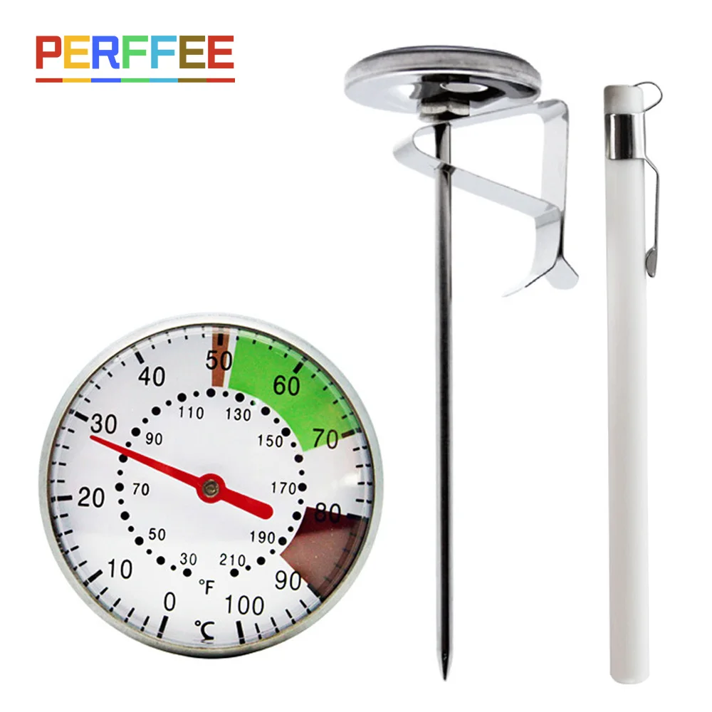 5-Inch Bi-Therm Dial Probe Thermometer 0 to 100 Degree C Instant Read Stainless Steel for Kitchen Food Cooking Milk Coffee