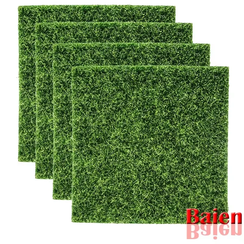 4PCS Artificial Grass Carpet Plastic Outdoor Gardening Turf Lawn Synthetic Fake Grass Balcon Gardening Exterior Decoration Pad