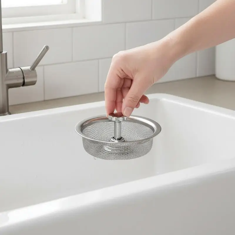 

1 шт. Кухонный фильтр-сетка из нержавеющей стали для раковины, сетчатый фильтр для слива, уловитель мусора для ванной комнаты