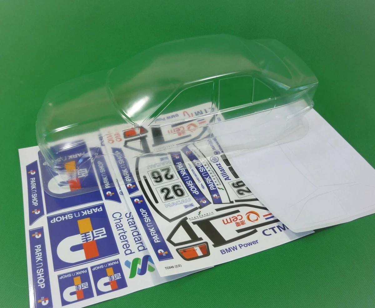

e36 RC Drift 1/10 RC Car Clear Lexan Body Shell с листом наклейки подходит для шасси Tamiya (колесная база 57 мм) Kyosho Yokomo hsp hpi