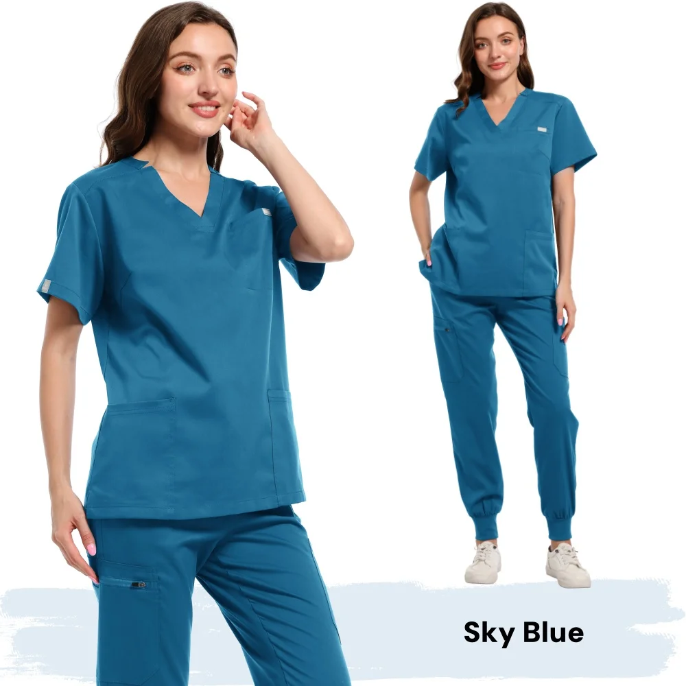 Uniformes chirurgicaux d'infirmière médicale, vêtements de travail à col en v pour Salon de beauté de médecin d'hôpital, ensembles de gommages de pharmacie clinique, soins infirmiers pour médecins de Spa