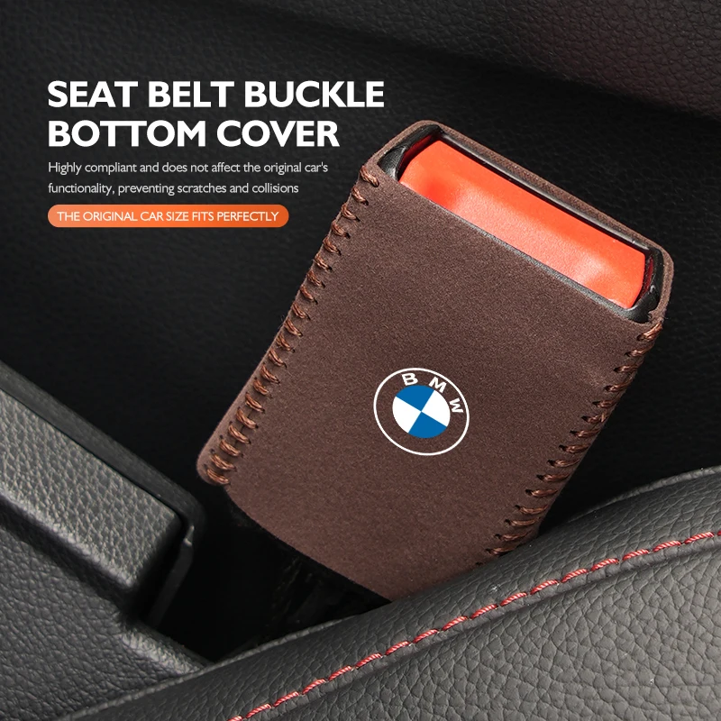 Car Seat Belt Base Buckle Protector Cover Accessories For BMW X3 X5 M5 M3 E46 E90 E60 F10 E39 F30 E36 G30 E87 E70