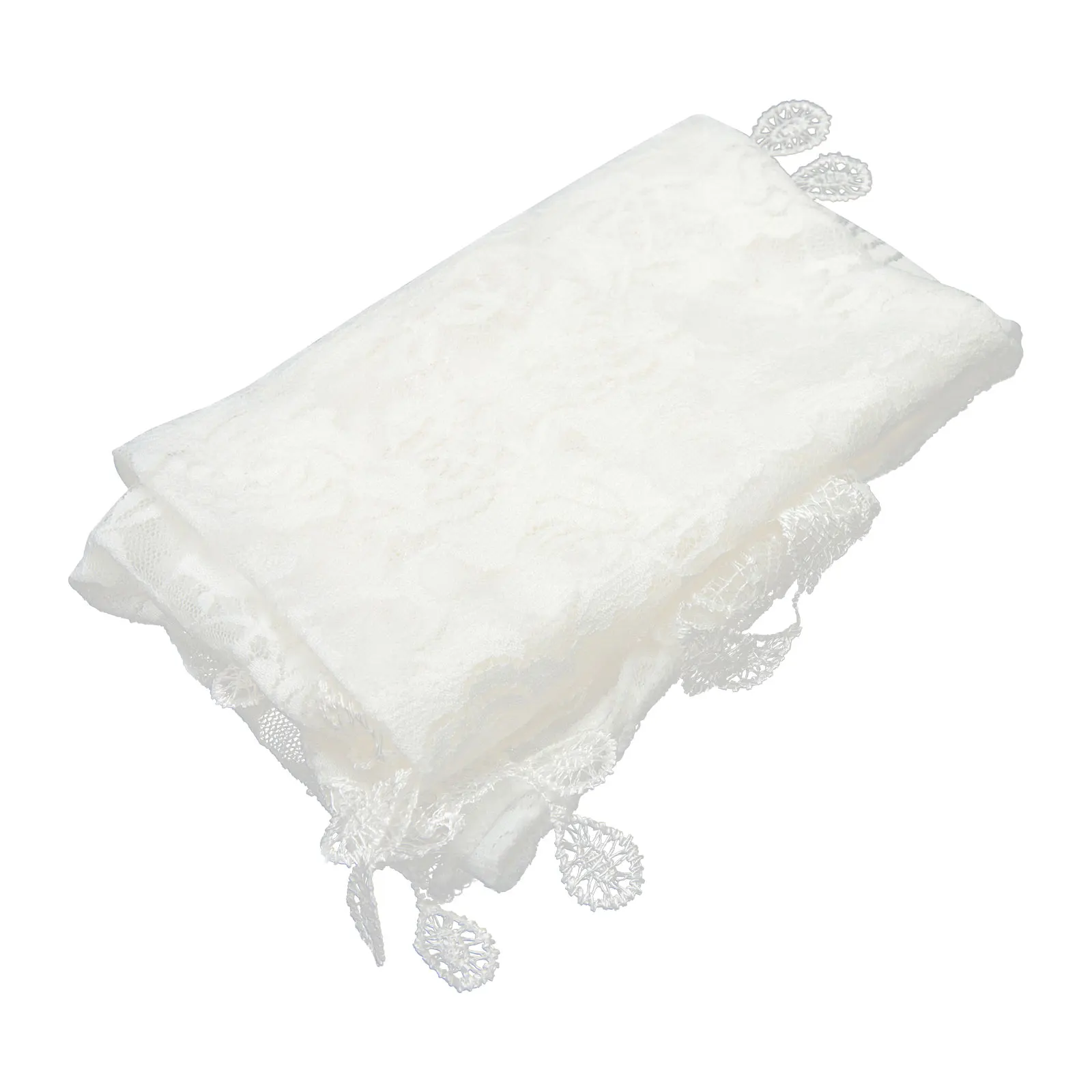 

Lace Veil Scarf Triangle Girls Shawl Headscarf White Flowers Women Mantilla Tassel Premium Polyester Matching Dresses Skirts