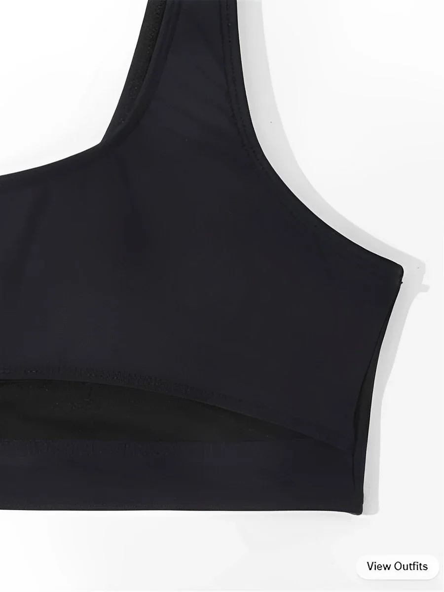 2025 Costume da bagno bikini a due pezzi con una spalla scavata Costumi da bagno donna Bagnanti femminili Costume da bagno Costume da bagno Beachwear