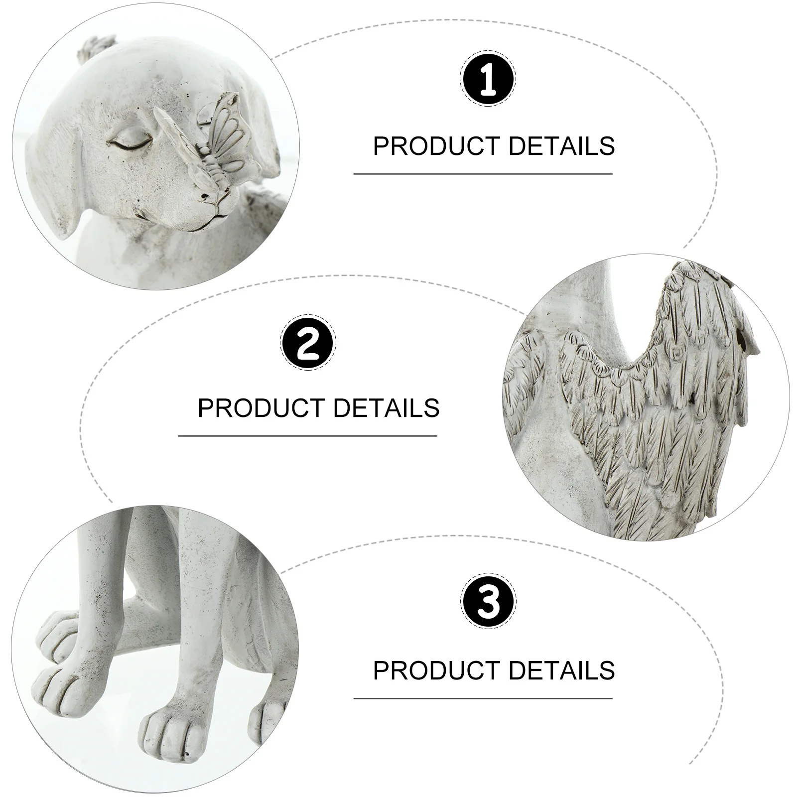 Resin Memorial Dog Angel Statue Premium Craft for Garden Outdoor Indoor Decoration Pet Loss Tribute Healing Gift