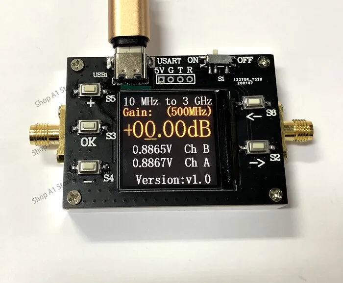10M-3GHZ 120DB large dynamic range numerical control gain amplifier 0.01DB step RF amplifier
