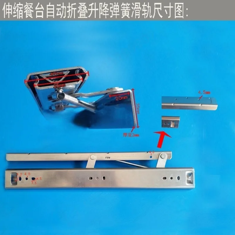 Pull Out Lifting Folding Extension Table Slide Rail Retractable Drawer Track for RV Cabinet Desk Bar Counter